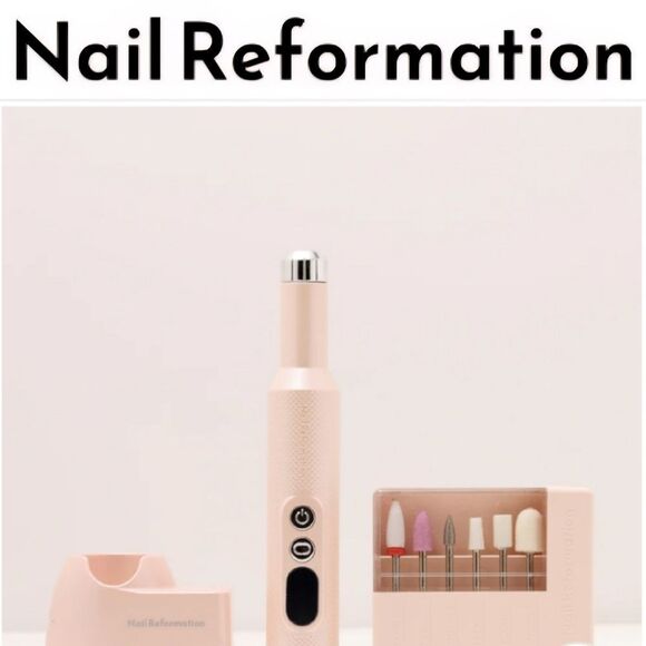 Nail Reformation Battery Nail File Set w/Portable Carrying Case- Pink - Picture 1 of 5